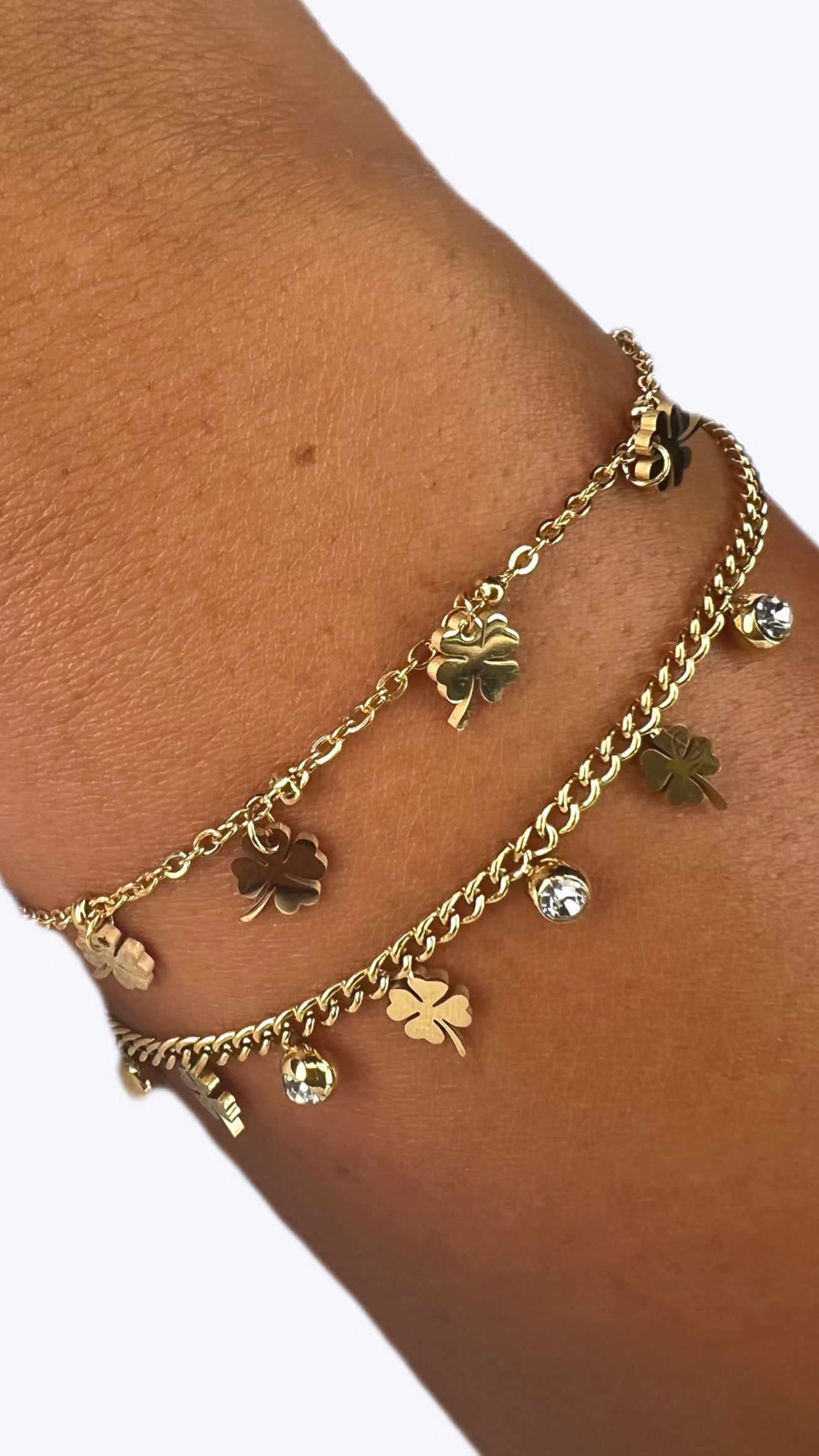 Pulseira Trevos com Zirconias