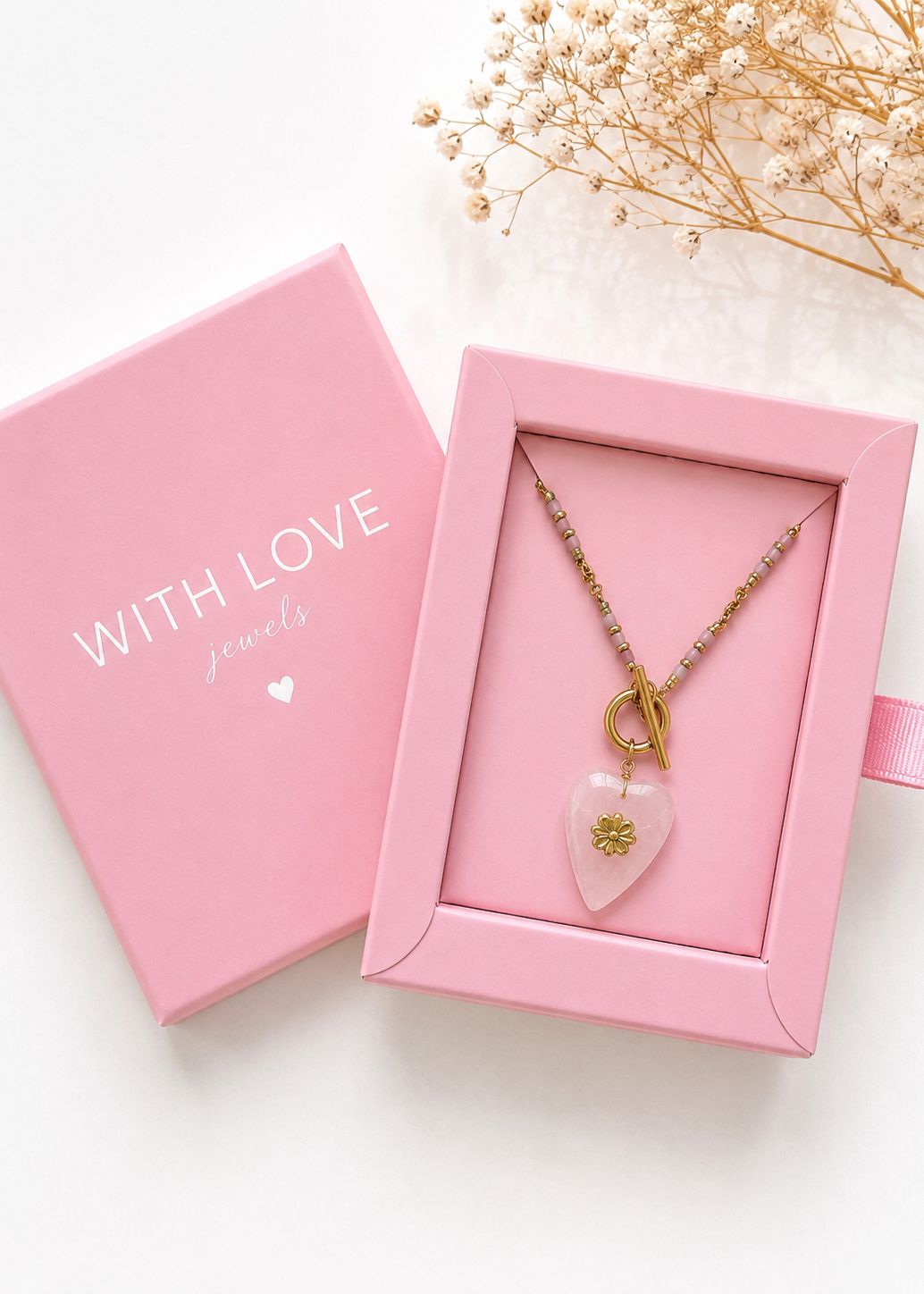Colar Rosé Heart