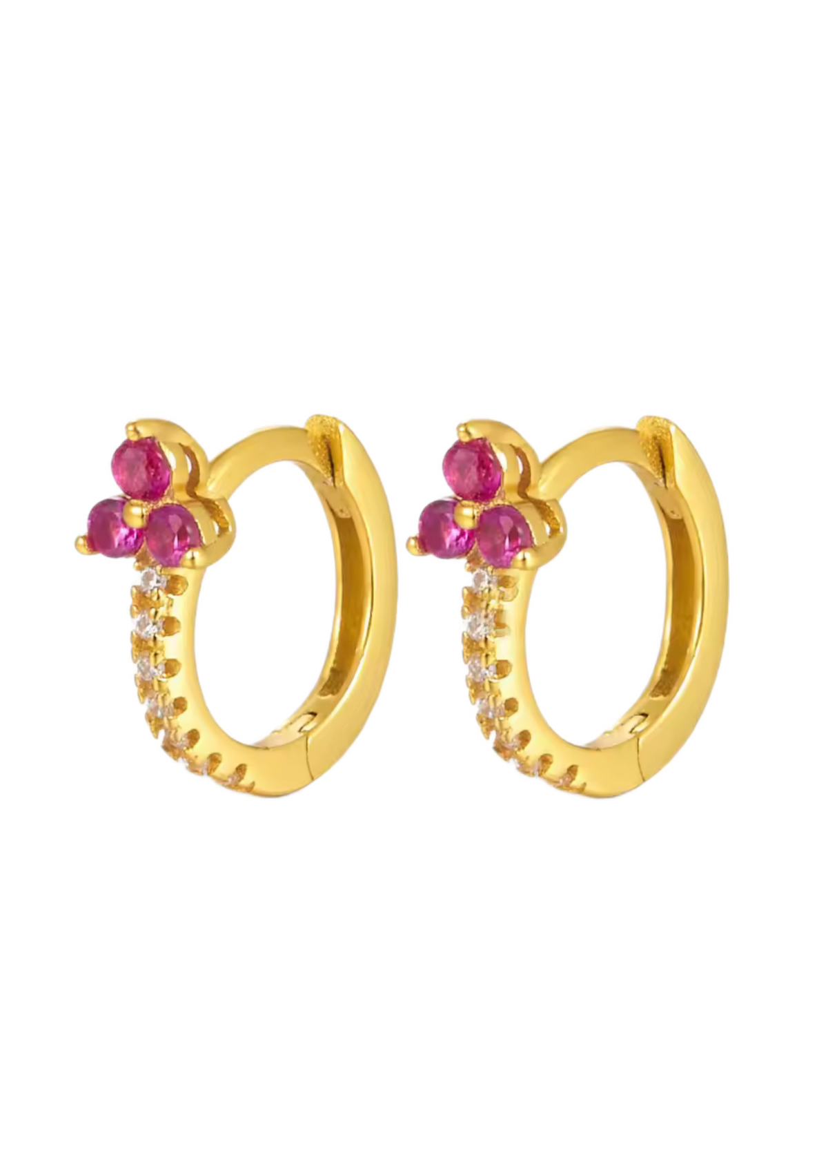 Argolas Flor Rubi