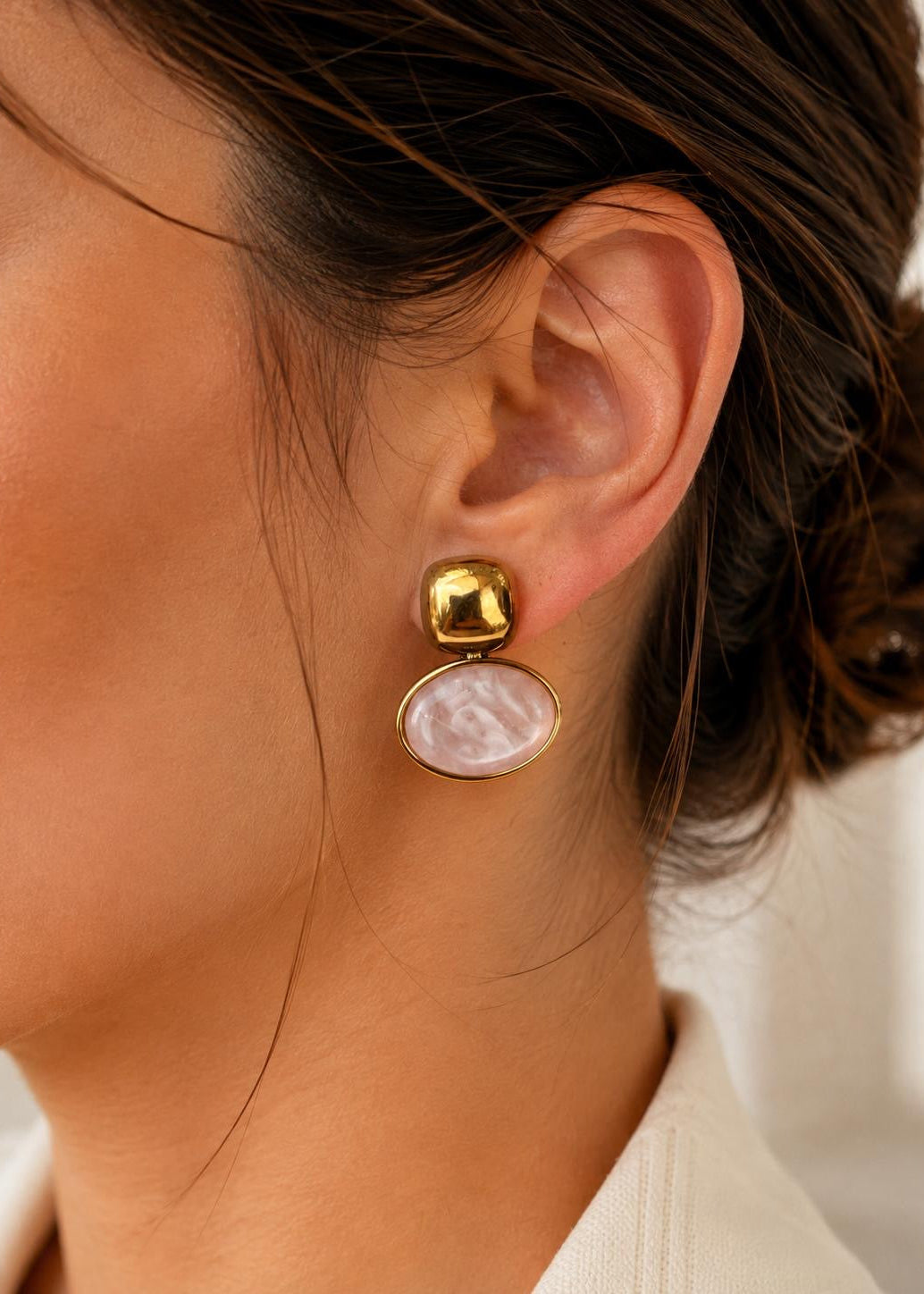 Brincos Rose Pearl