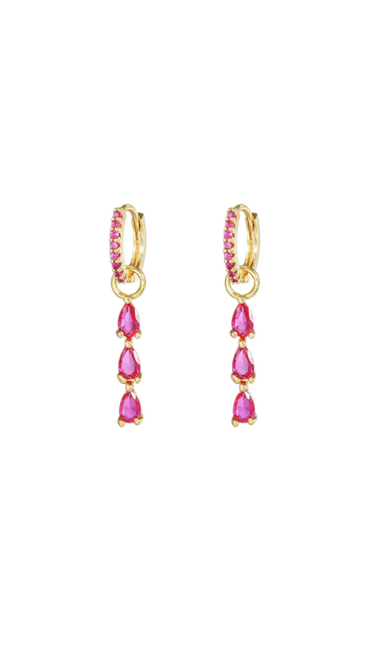 Argolas Gota Rubi