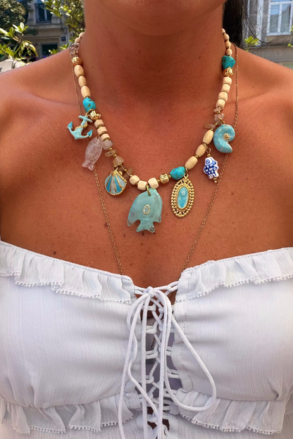 Colar Charms Sea With Love