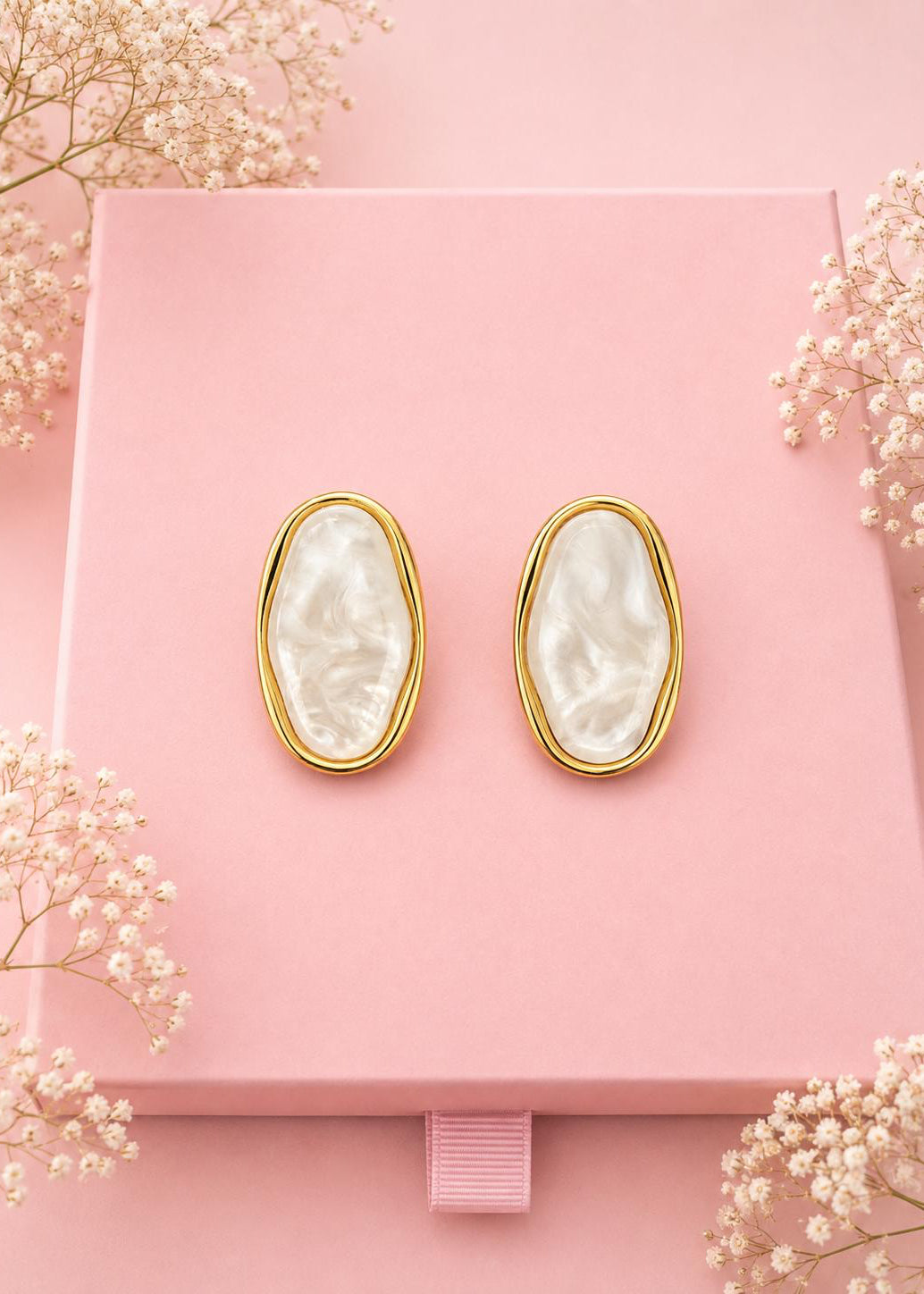 Brincos Pearl Oval