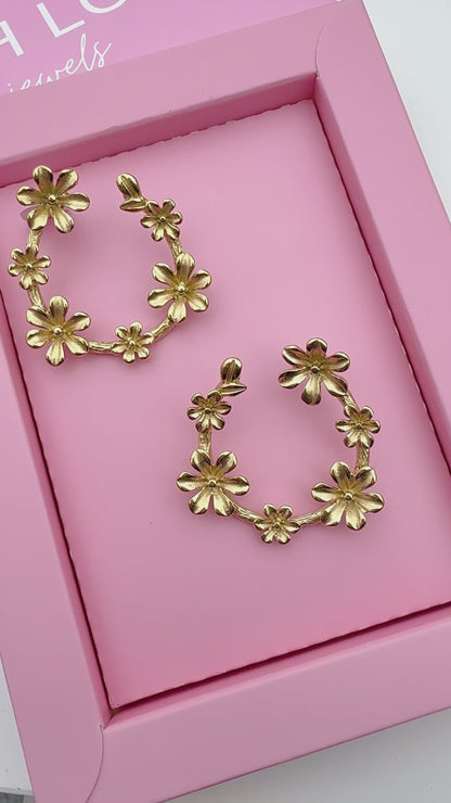 Brincos Tiara de Flores
