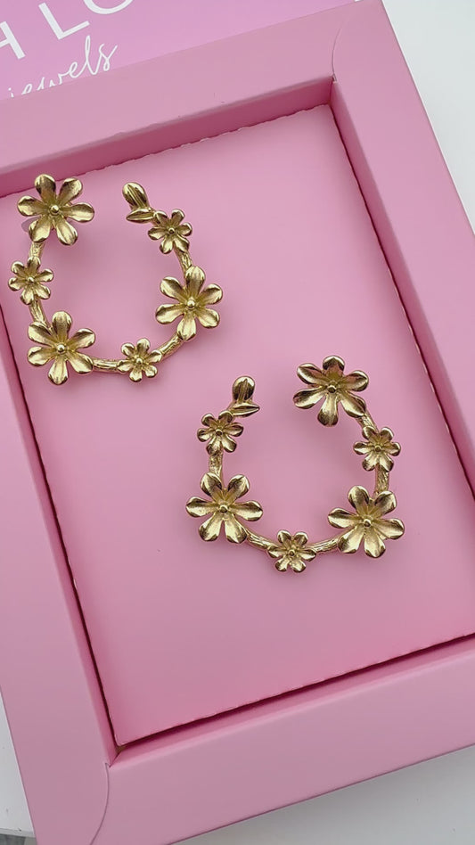Brincos Tiara de Flores